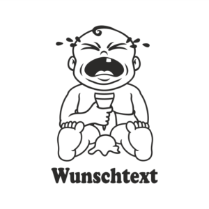 Junge mit Namen als Babyaufkleber