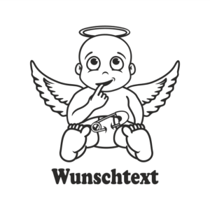 Junge mit Namen als Babyaufkleber