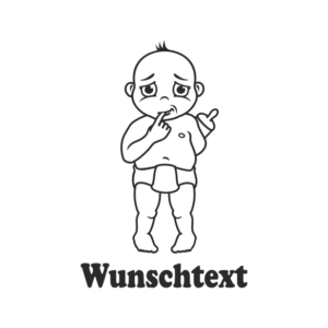Junge mit Namen als Babyaufkleber