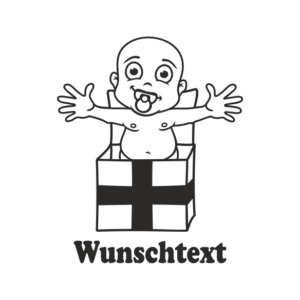Junge mit Namen als Babyaufkleber
