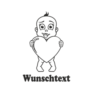 Junge mit Namen als Babyaufkleber