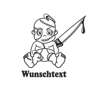 Junge mit Namen als Babyaufkleber