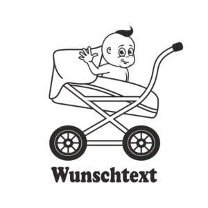Junge mit Namen als Babyaufkleber