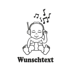 Junge mit Namen als Babyaufkleber