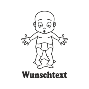 Junge mit Namen als Babyaufkleber