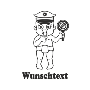 Junge mit Namen als Babyaufkleber