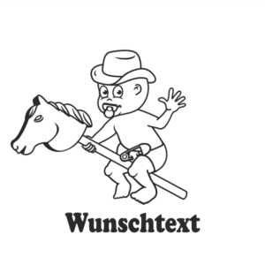 Junge mit Namen als Babyaufkleber