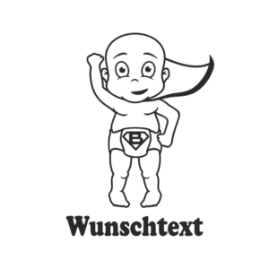 Junge mit Namen als Babyaufkleber