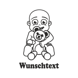 Junge mit Namen als Babyaufkleber