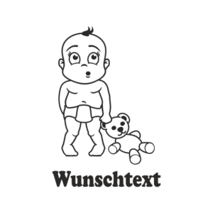 Junge mit Namen als Babyaufkleber