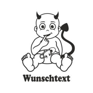 Junge mit Namen als Babyaufkleber