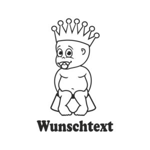 Junge mit Namen als Babyaufkleber