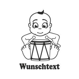 Junge mit Namen als Babyaufkleber