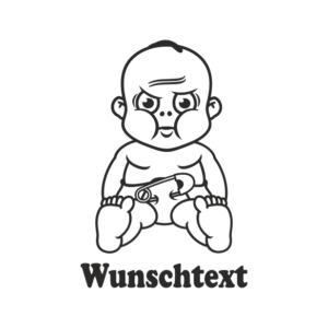 Junge mit Namen als Babyaufkleber