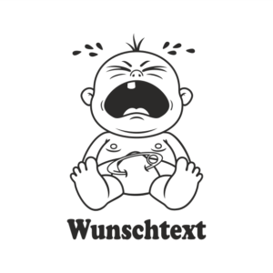 Junge mit Namen als Babyaufkleber