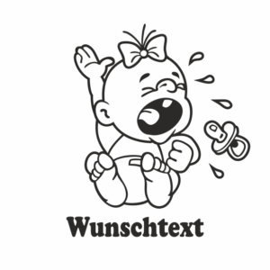Mädchen mit Namen als Babyaufkleber