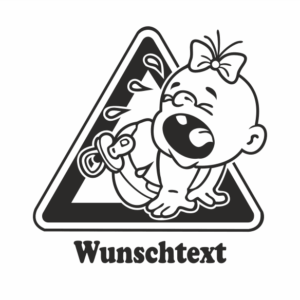 Mädchen mit Namen als Babyaufkleber