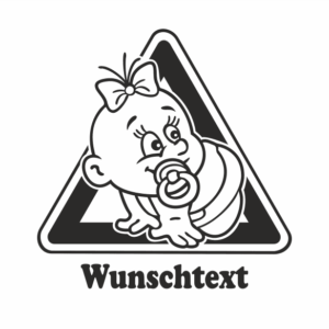 Mädchen mit Namen als Babyaufkleber