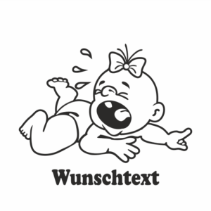 Mädchen mit Namen als Babyaufkleber