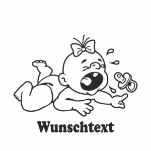 Mädchen mit Namen als Babyaufkleber