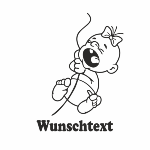 Mädchen mit Namen als Babyaufkleber