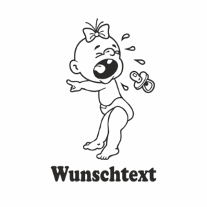 Mädchen mit Namen als Babyaufkleber