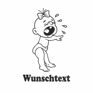 Mädchen mit Namen als Babyaufkleber