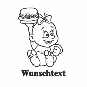 Mädchen mit Namen als Babyaufkleber