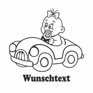 Mädchen mit Namen als Babyaufkleber