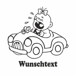 Mädchen mit Namen als Babyaufkleber