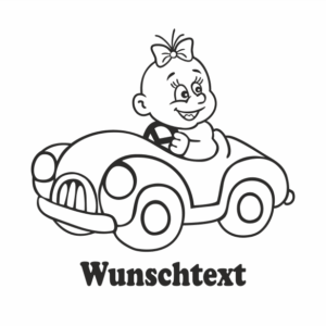 Mädchen mit Namen als Babyaufkleber