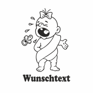Mädchen mit Namen als Babyaufkleber