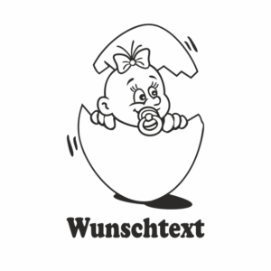 Mädchen mit Namen als Babyaufkleber