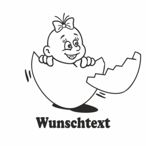 Mädchen mit Namen als Babyaufkleber