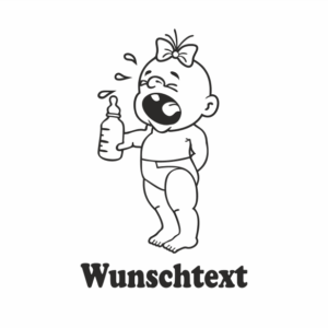 Mädchen mit Namen als Babyaufkleber
