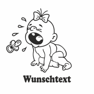 Mädchen mit Namen als Babyaufkleber