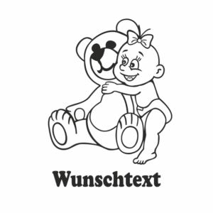 Mädchen mit Namen als Babyaufkleber