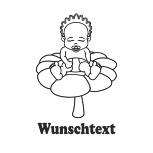 Mädchen mit Namen als Babyaufkleber
