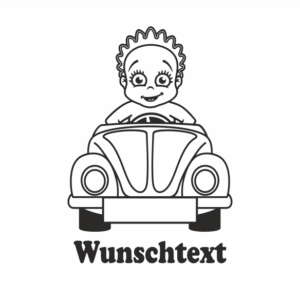 Mädchen mit Namen als Babyaufkleber