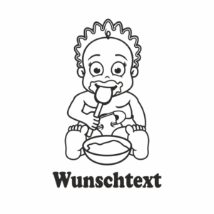 Mädchen mit Namen als Babyaufkleber
