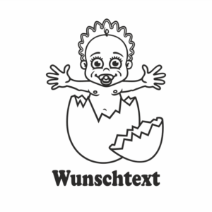 Mädchen mit Namen als Babyaufkleber