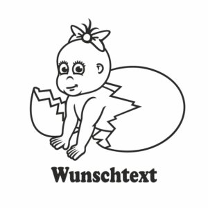 Mädchen mit Namen als Babyaufkleber