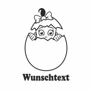 Mädchen mit Namen als Babyaufkleber