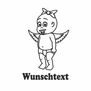 Mädchen mit Namen als Babyaufkleber