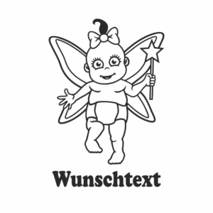Mädchen mit Namen als Babyaufkleber