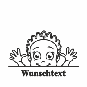 Mädchen mit Namen als Babyaufkleber