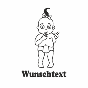 Mädchen mit Namen als Babyaufkleber
