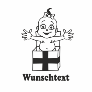 Mädchen mit Namen als Babyaufkleber