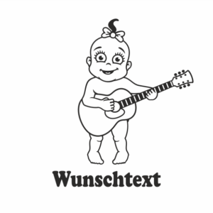 Mädchen mit Namen als Babyaufkleber