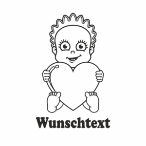 Mädchen mit Namen als Babyaufkleber